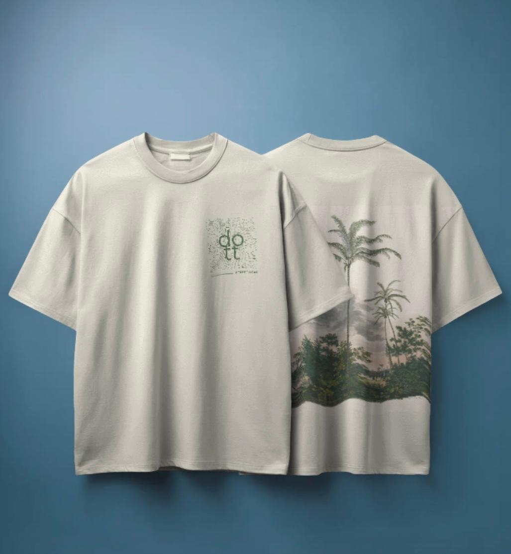 Dott. “Palm Escape” Tee – Sandstone